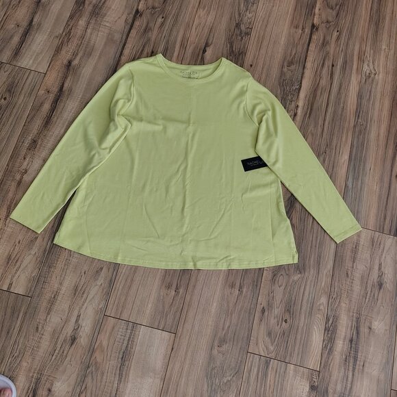 Rachel Zoe Women's Long-Sleeve T-Shirt in Yellow, Size 2X - Picture 3 of 12